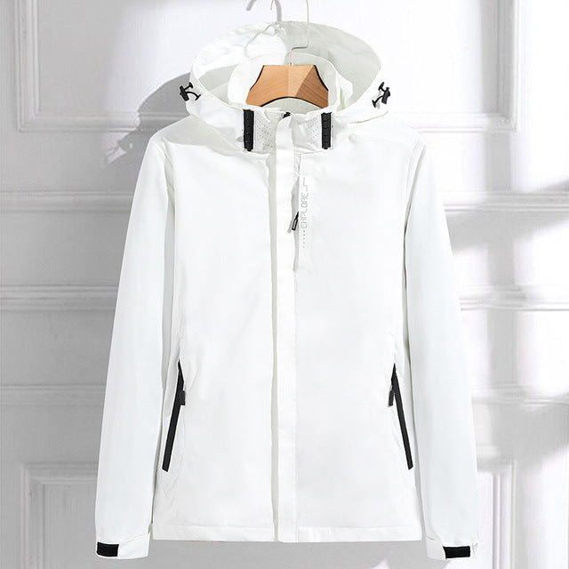Women's Lightweight Waterproof Hooded Rain Jacket