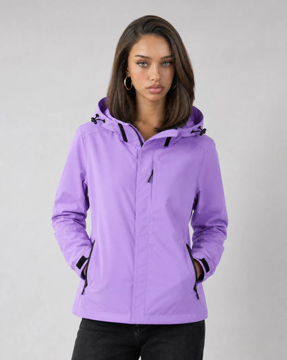 Women's Lightweight Waterproof Hooded Rain Jacket