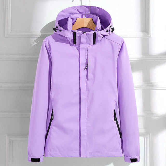 Women's Lightweight Waterproof Hooded Rain Jacket