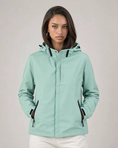 Women's Lightweight Waterproof Hooded Rain Jacket