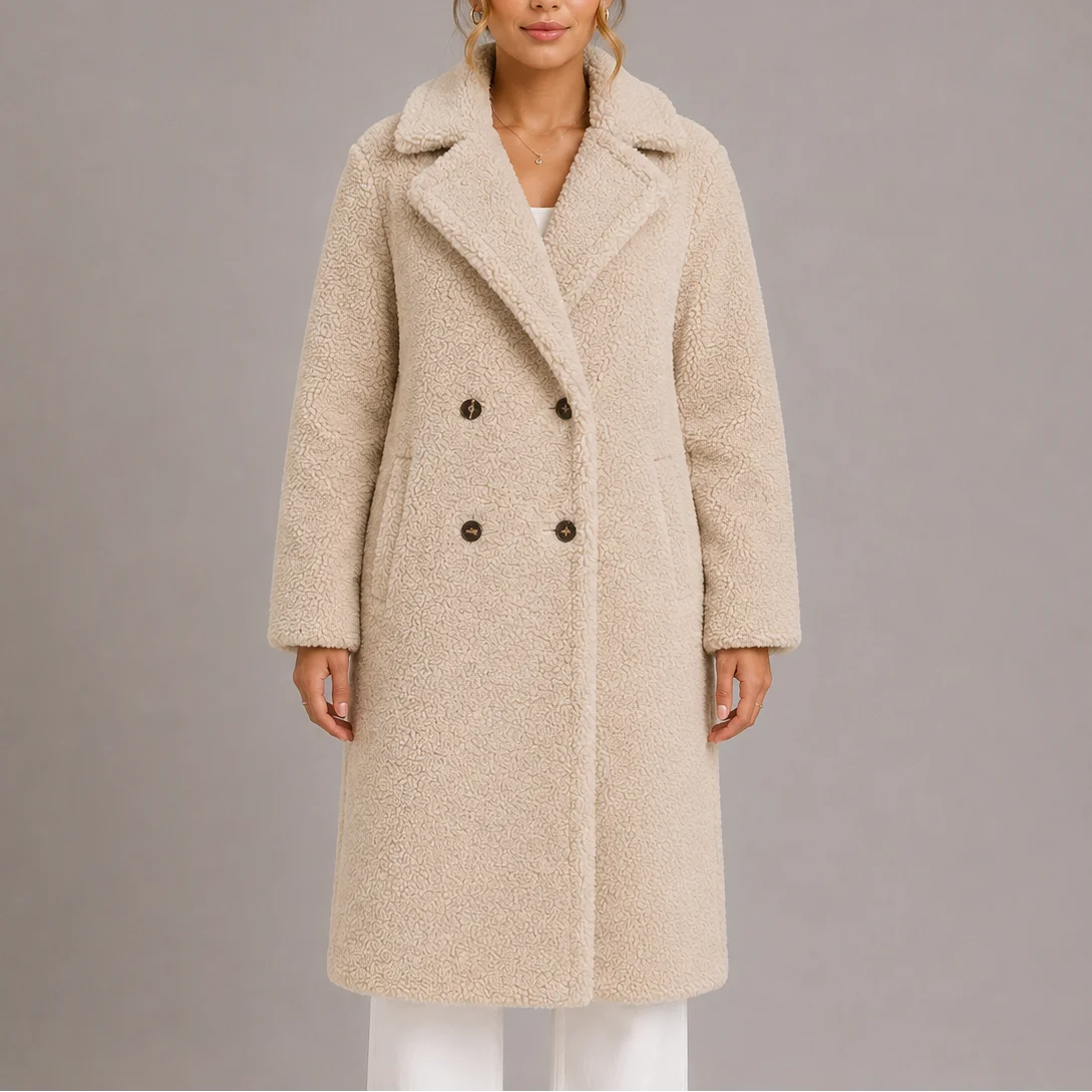 Women's Long Teddy Faux Fur Winter Coat