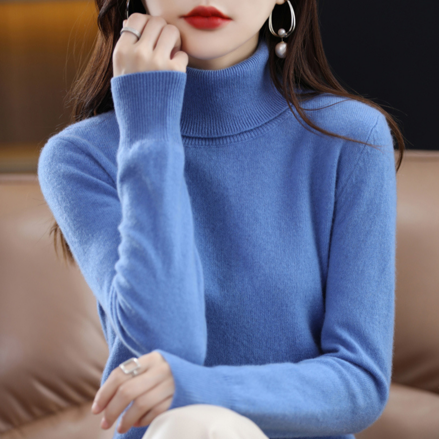 Women's Luxury Soft Knit Turtleneck Jumper