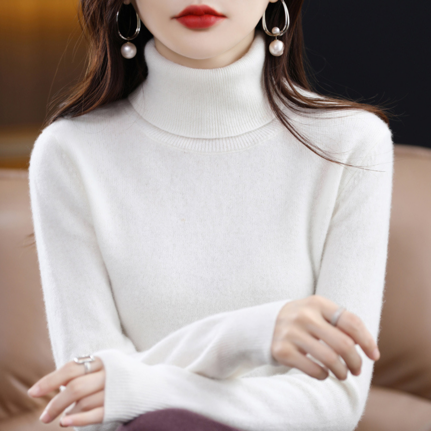 Women's Luxury Soft Knit Turtleneck Jumper