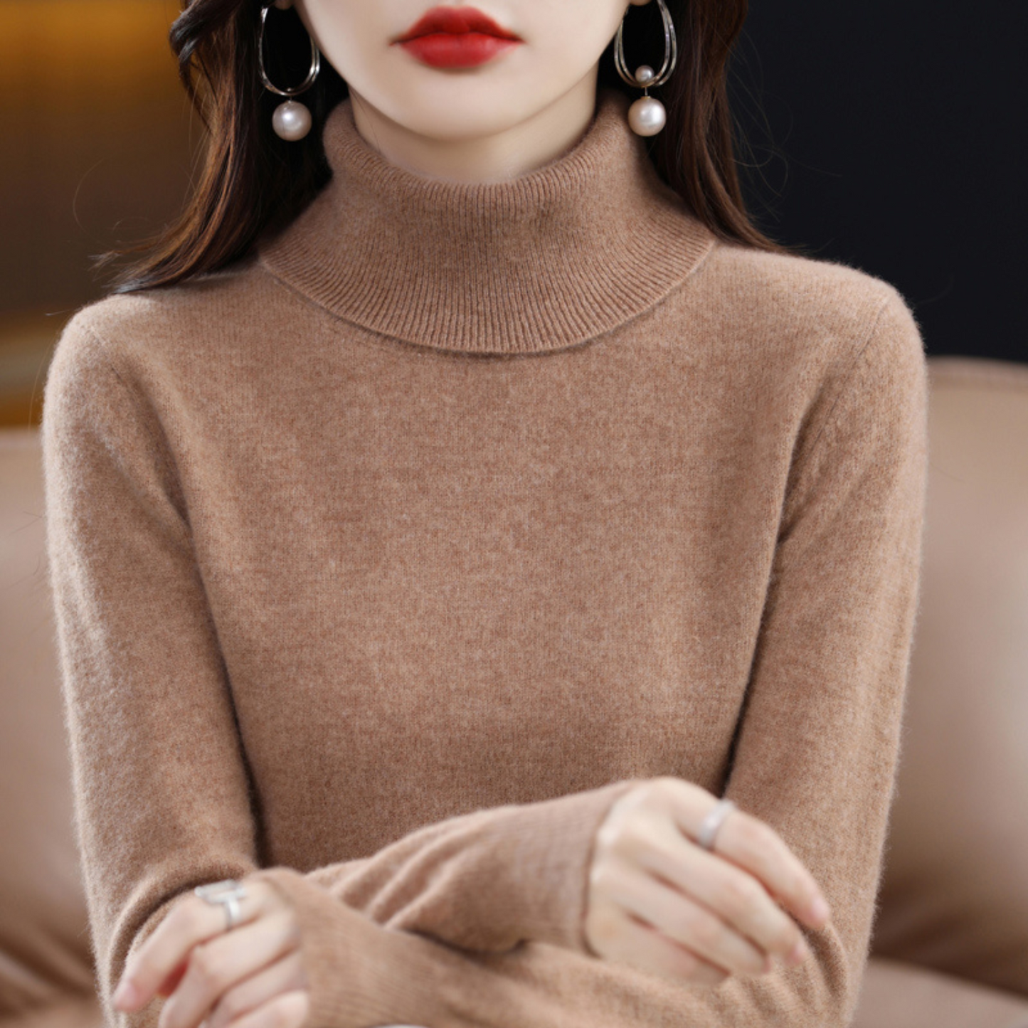 Women's Luxury Soft Knit Turtleneck Jumper