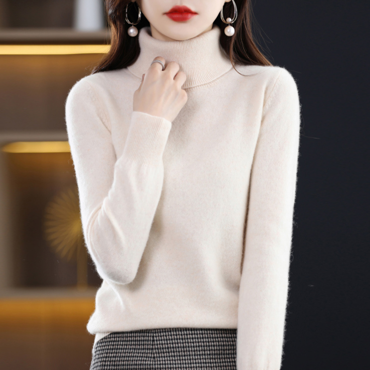 Women's Luxury Soft Knit Turtleneck Jumper