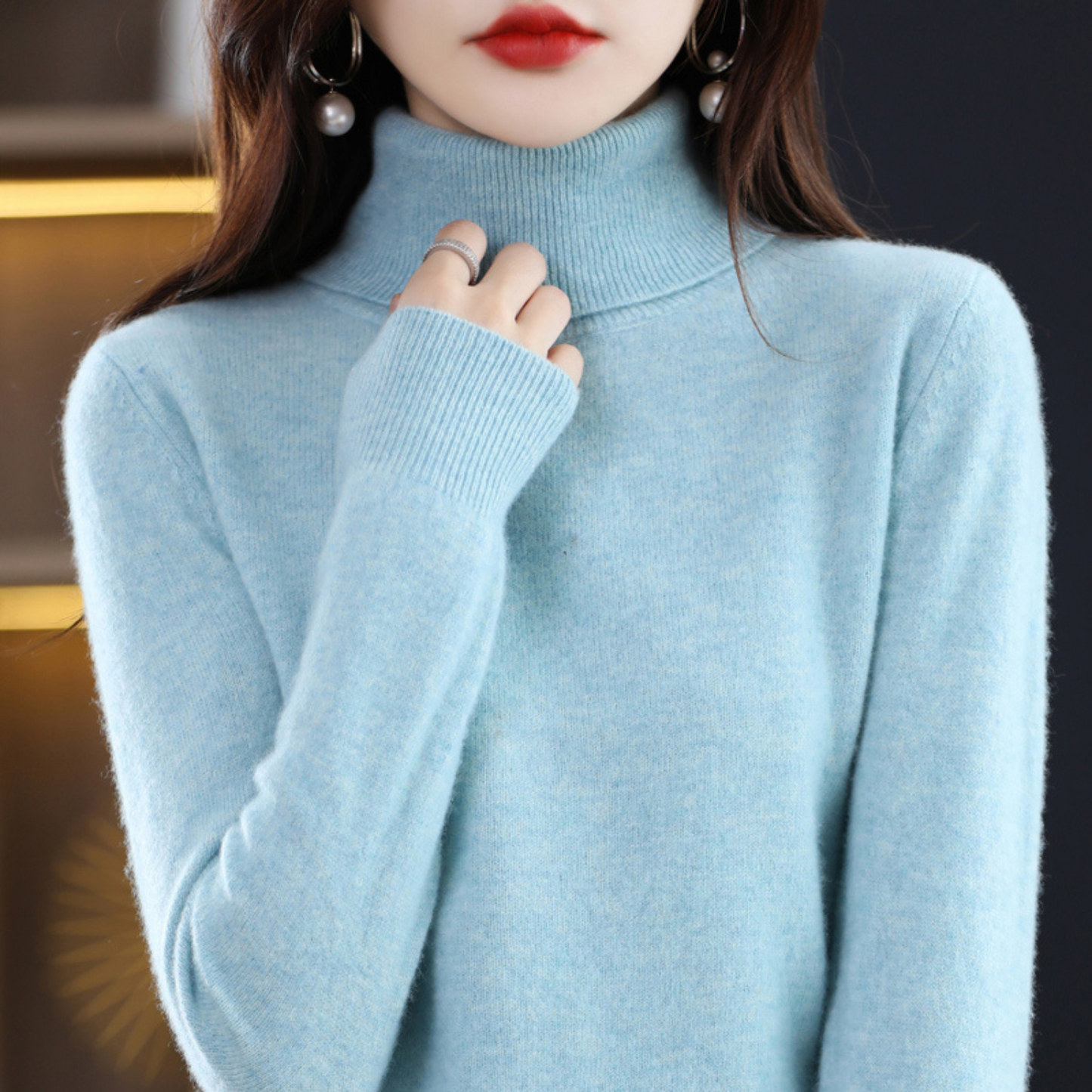 Women's Luxury Soft Knit Turtleneck Jumper