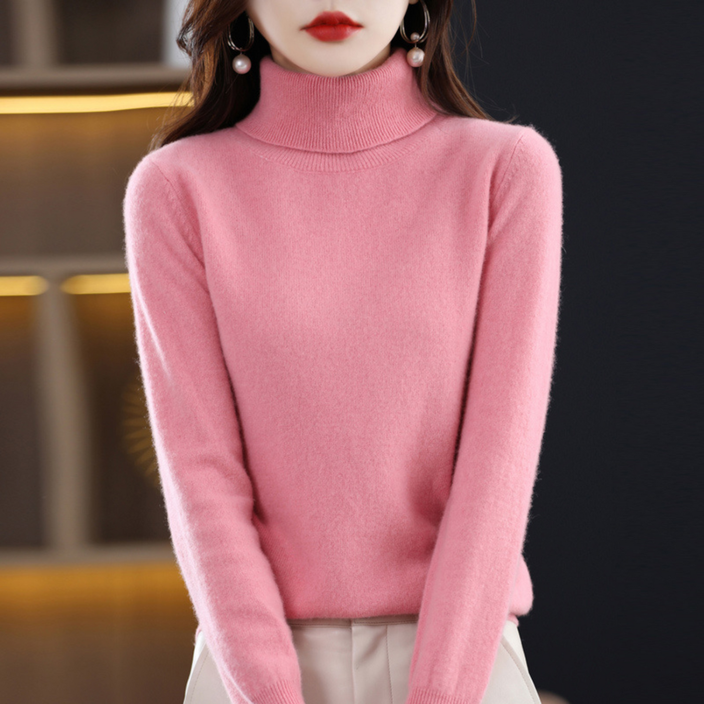 Women's Luxury Soft Knit Turtleneck Jumper