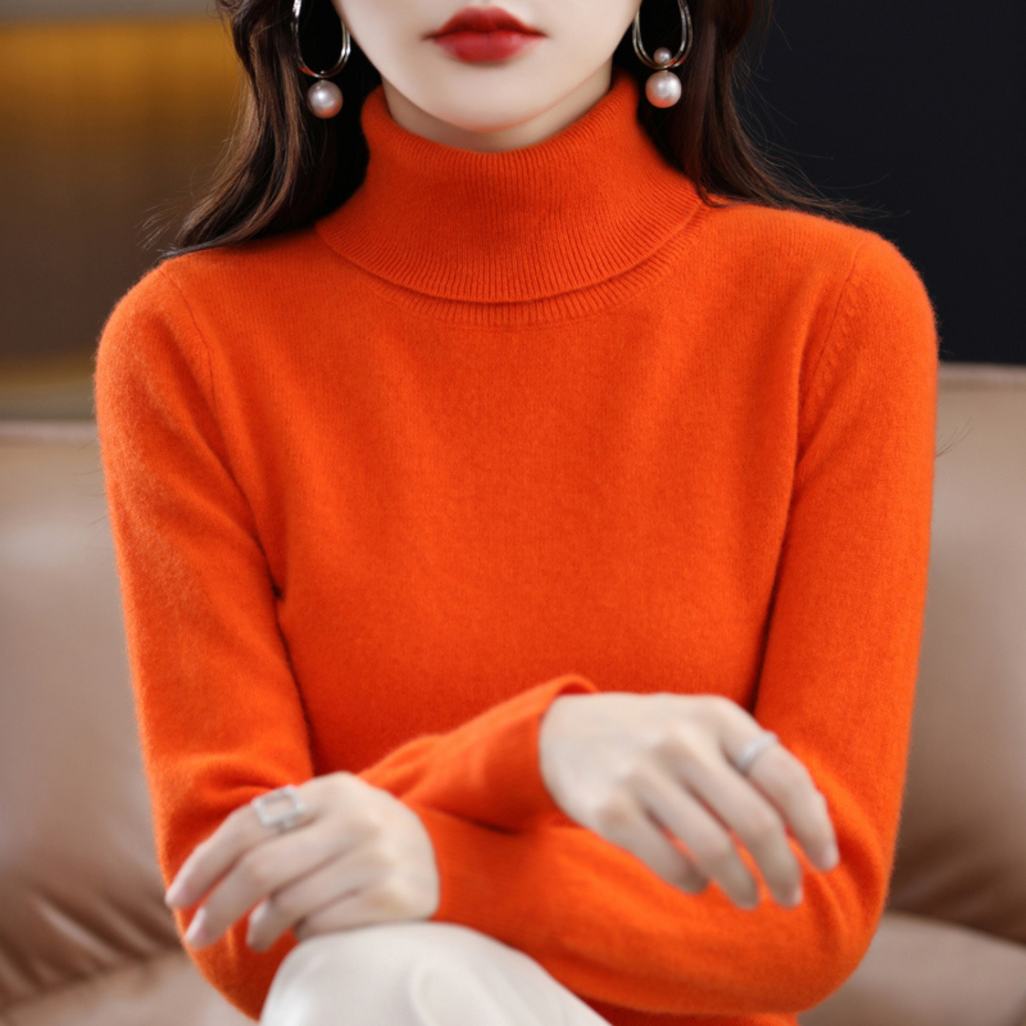 Women's Luxury Soft Knit Turtleneck Jumper