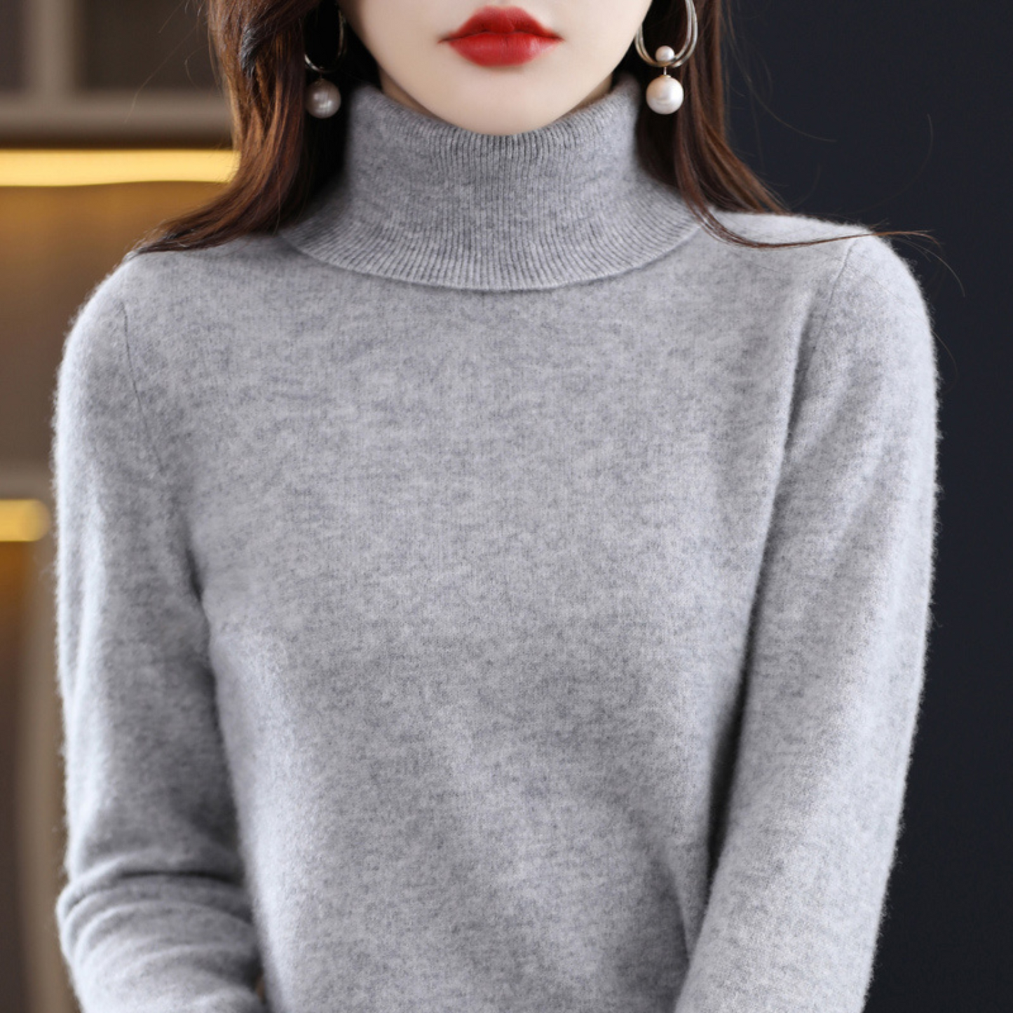 Women's Luxury Soft Knit Turtleneck Jumper