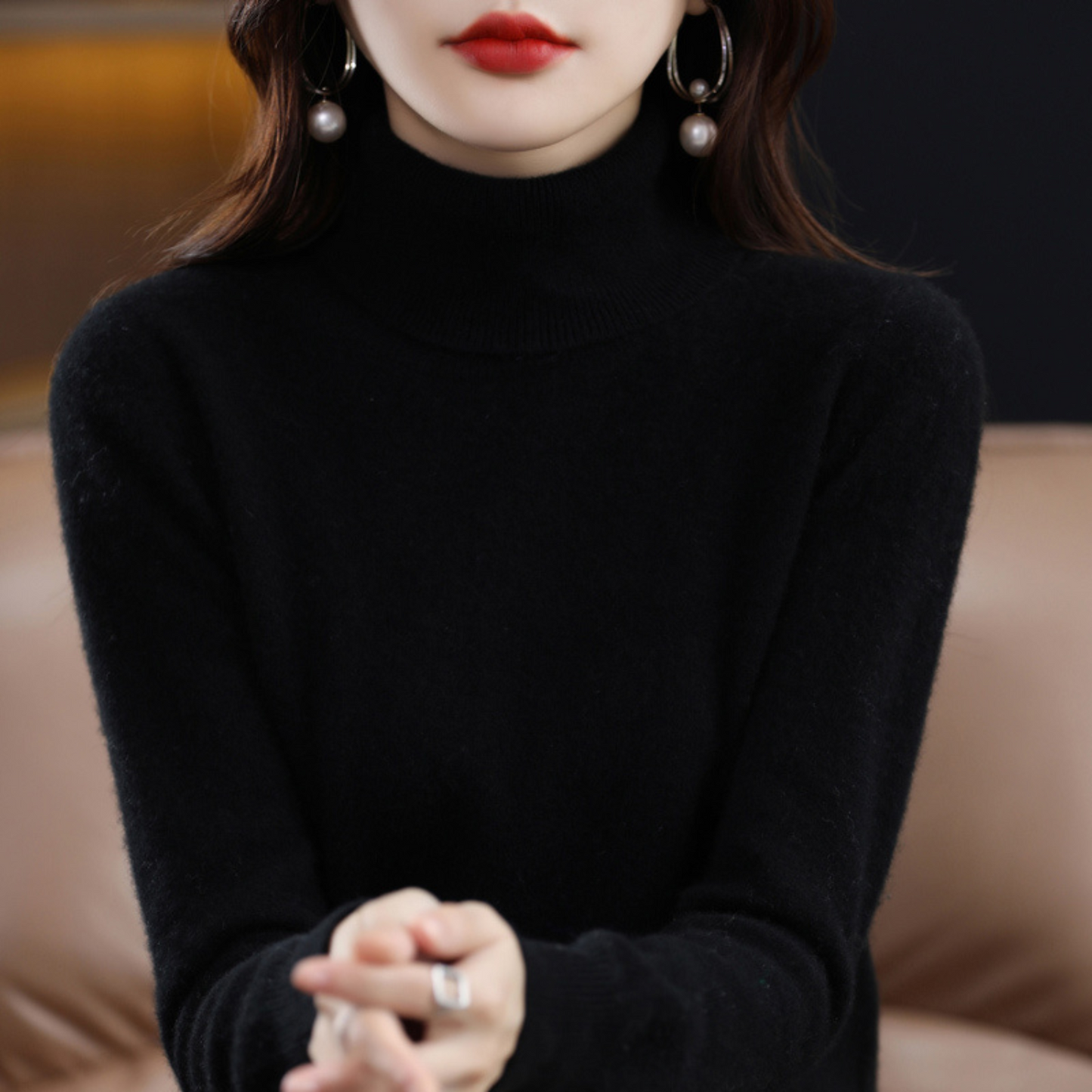 Women's Luxury Soft Knit Turtleneck Jumper