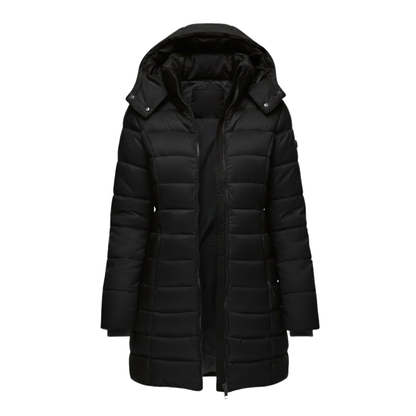 Women’s Mid Length Hooded Quilted Puffer Coat