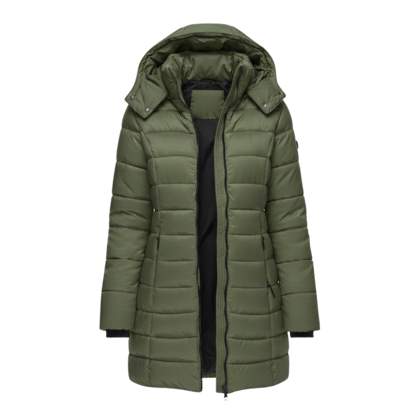 Women’s Mid Length Hooded Quilted Puffer Coat