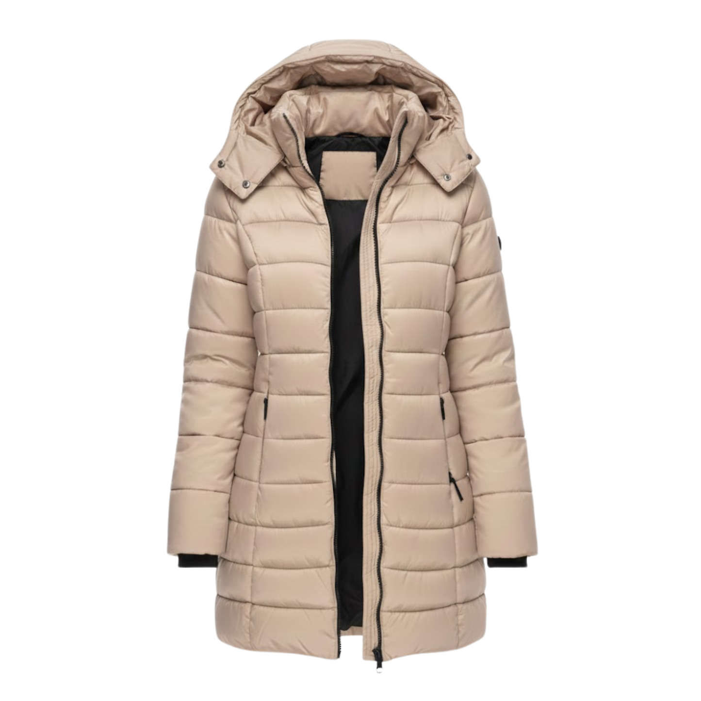 Women’s Mid Length Hooded Quilted Puffer Coat