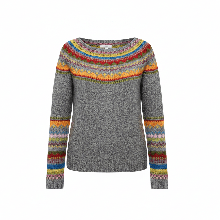 Women's Norwegian Pattern Knit Jumper