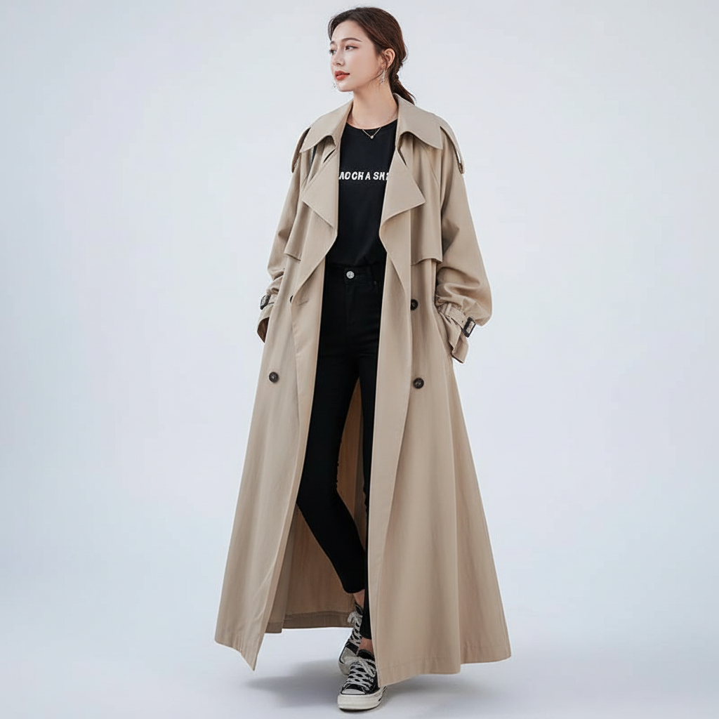 Women's Oversized Long Trench Coat