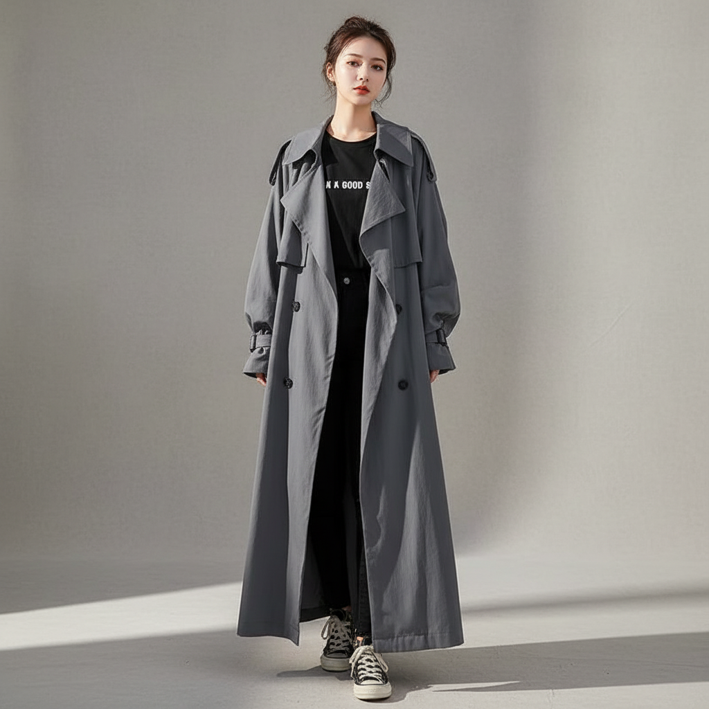 Women's Oversized Long Trench Coat