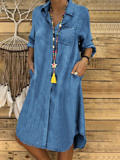 Women’s Relaxed Fit Denim Shirt Dress