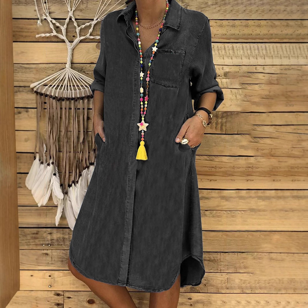 Women’s Relaxed Fit Denim Shirt Dress