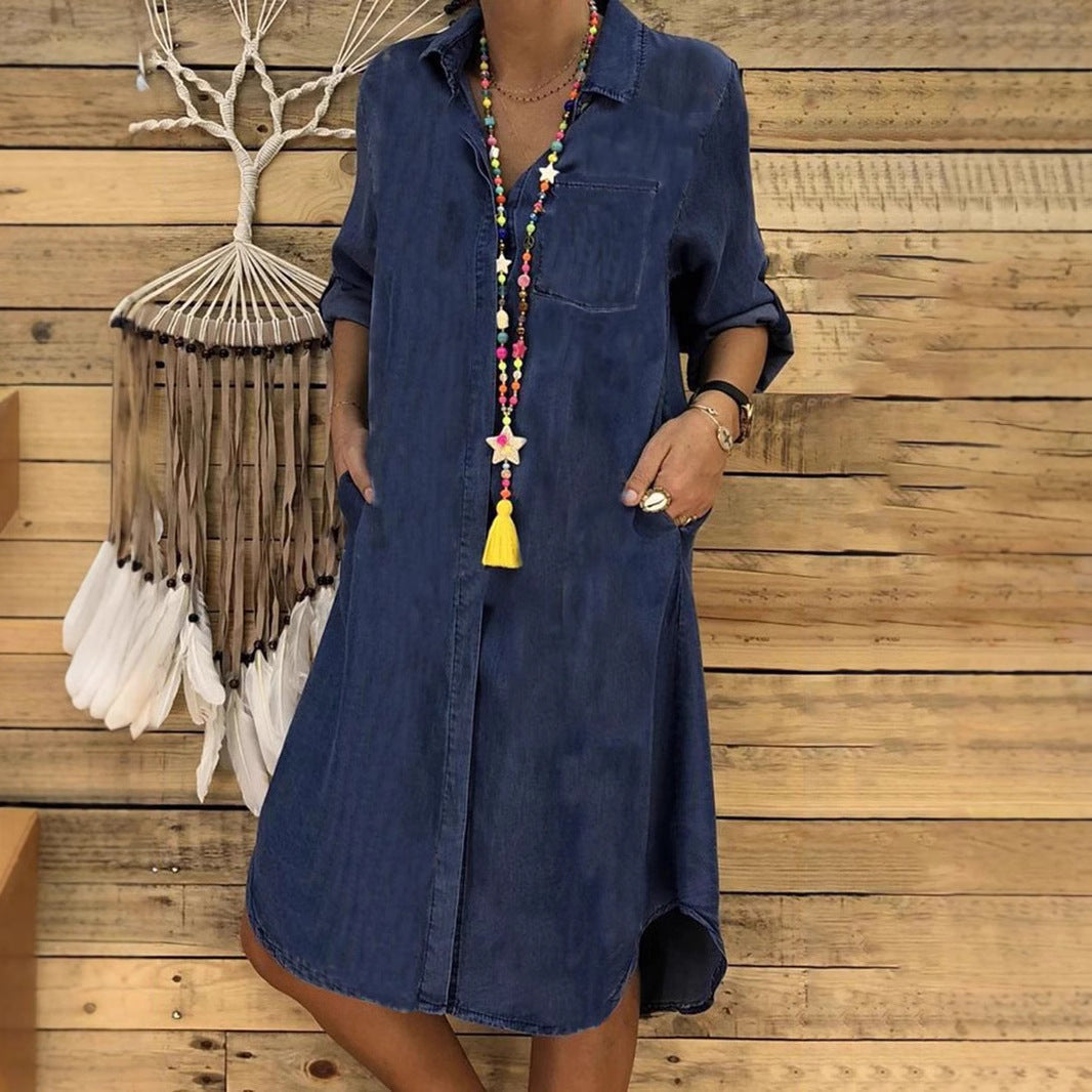Women’s Relaxed Fit Denim Shirt Dress
