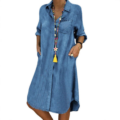 Women’s Relaxed Fit Denim Shirt Dress