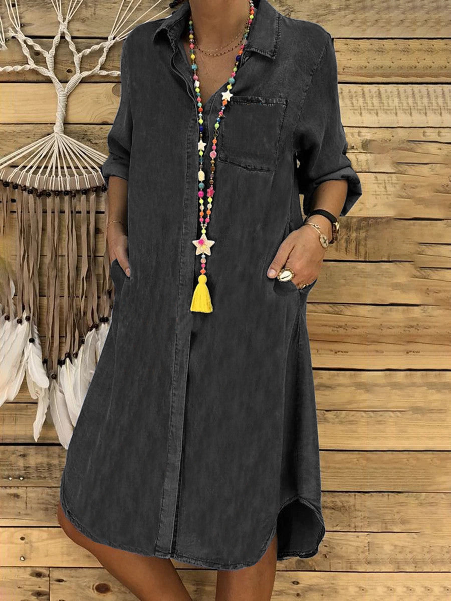 Women’s Relaxed Fit Denim Shirt Dress
