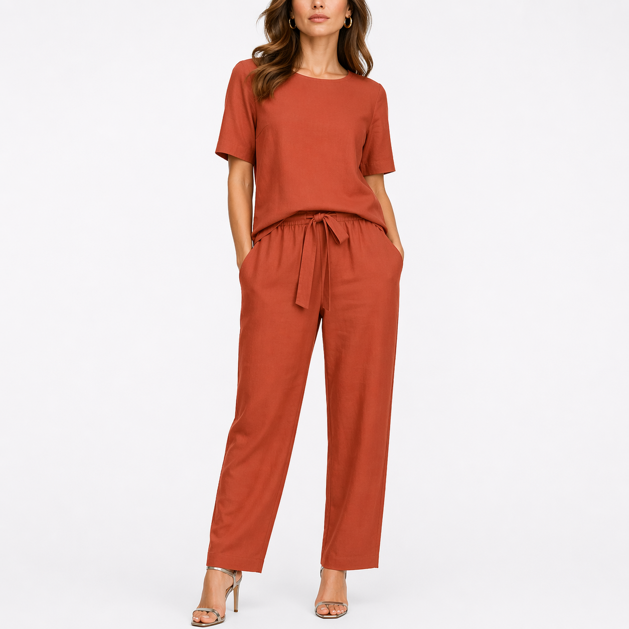 Women’s Relaxed Two-Piece Top & Trouser Set