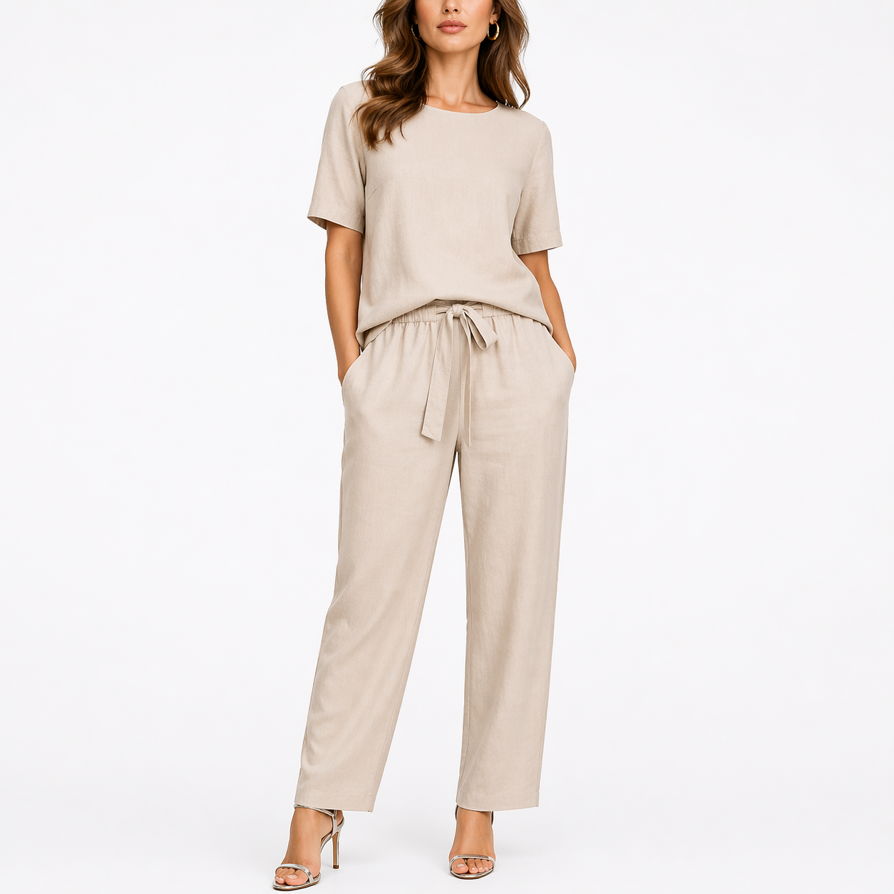 Women’s Relaxed Two-Piece Top & Trouser Set