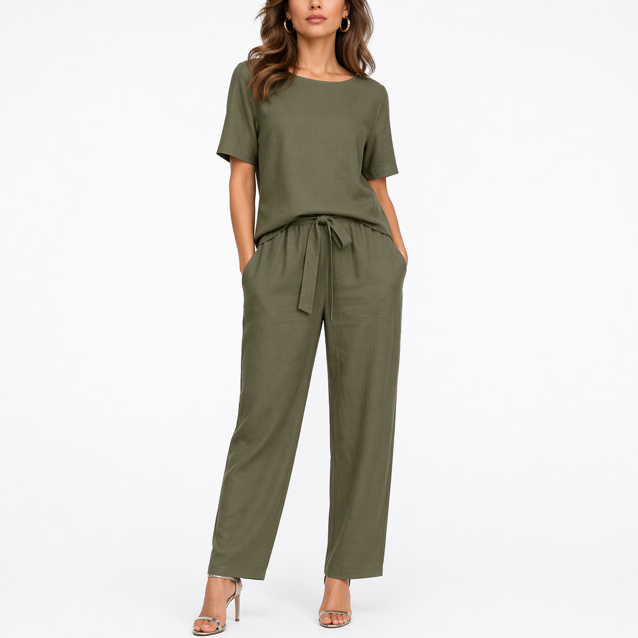 Women’s Relaxed Two-Piece Top & Trouser Set