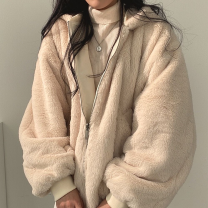 Women's Reversible Winter Coat With Hood
