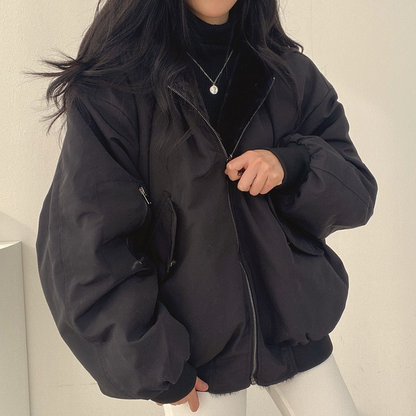 Women's Reversible Winter Coat With Hood