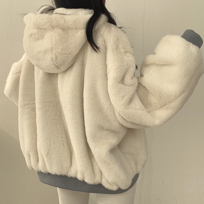 Women's Reversible Winter Coat With Hood