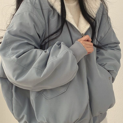 Women's Reversible Winter Coat With Hood
