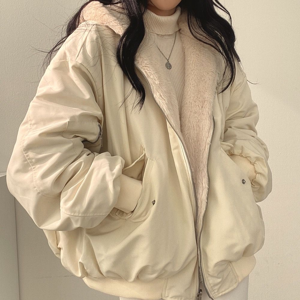 Women's Reversible Winter Coat With Hood