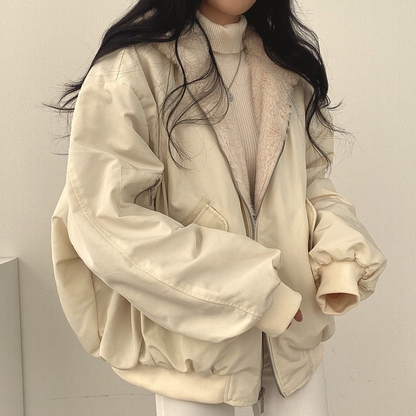 Women's Reversible Winter Coat With Hood