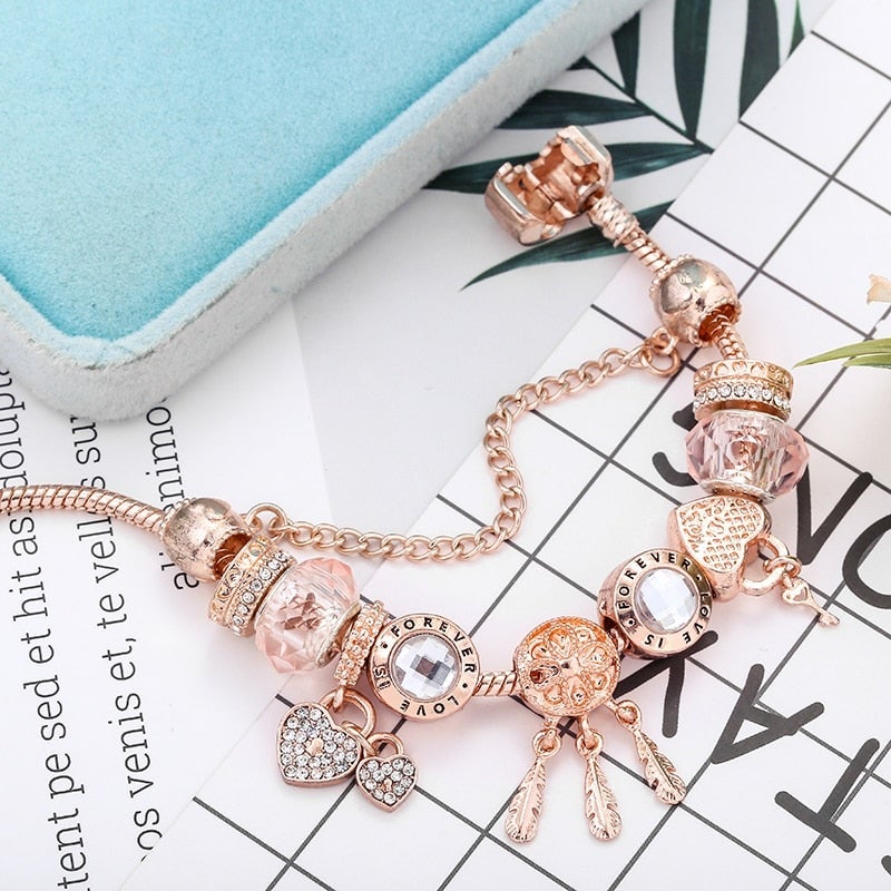 Women's Rose Dreamcatcher Sterling Silver Bracelet