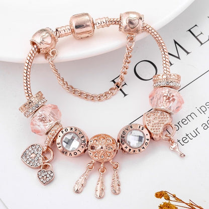 Women's Rose Dreamcatcher Sterling Silver Bracelet