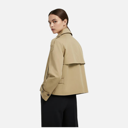 Women’s Short Double Breasted Trench Jacket
