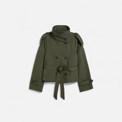 Women’s Short Double Breasted Trench Jacket