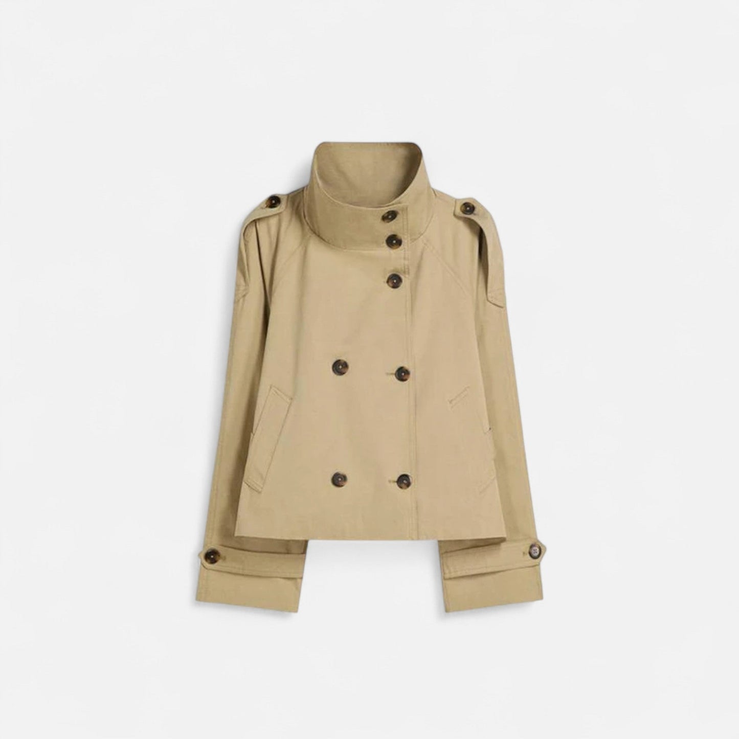 Women’s Short Double Breasted Trench Jacket