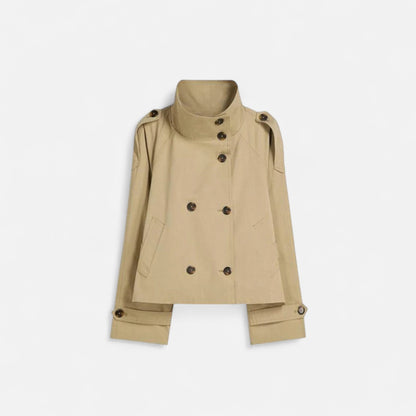 Women’s Short Double Breasted Trench Jacket