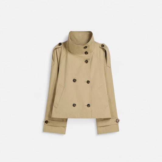 Women’s Short Double Breasted Trench Jacket