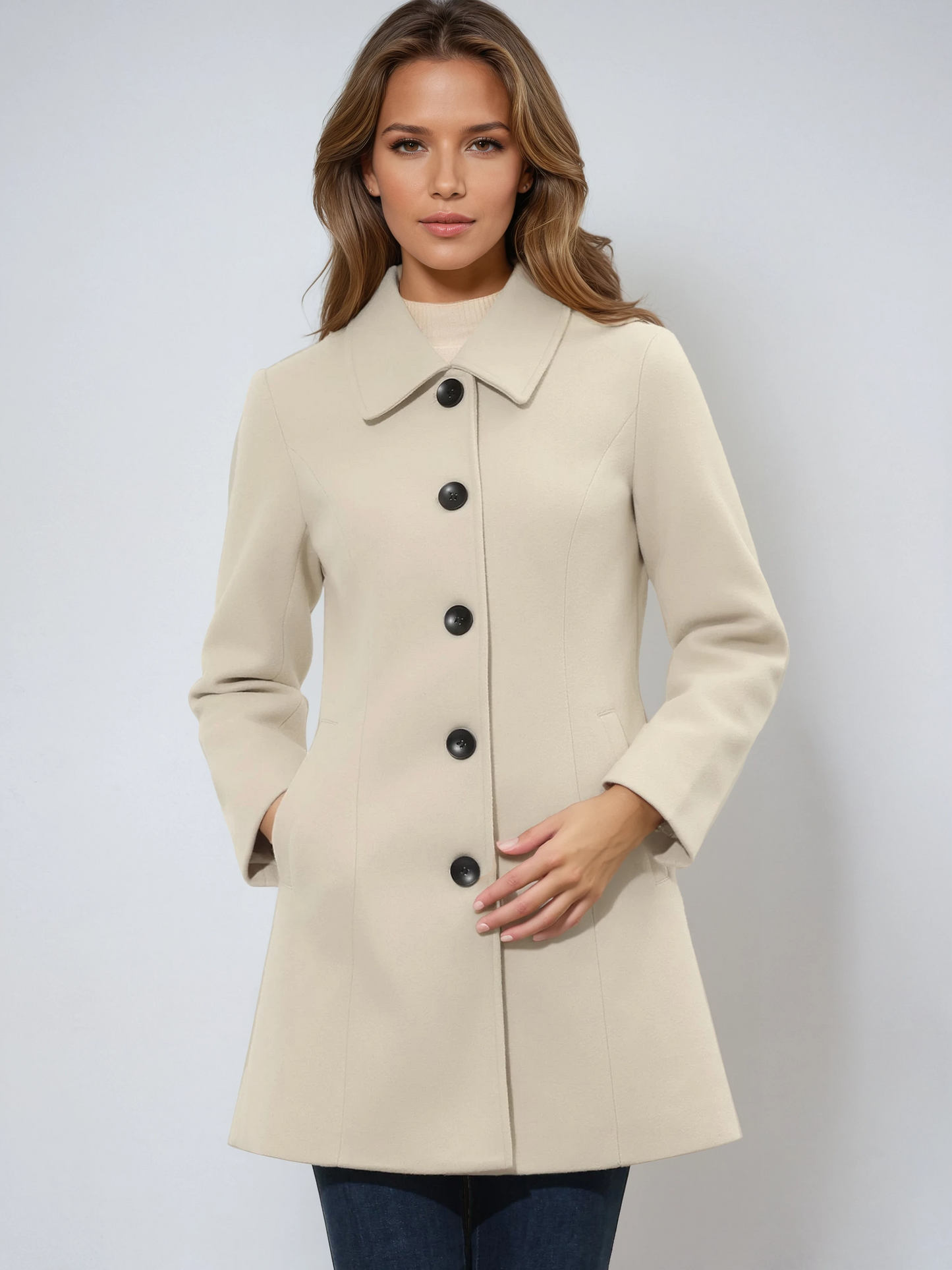 Women’s Single-Breasted Longline Coat