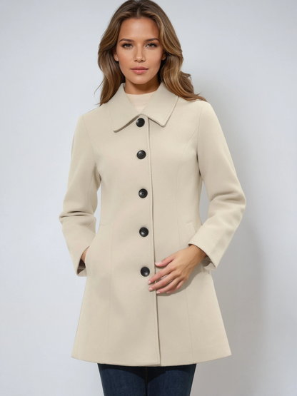 Women’s Single-Breasted Longline Coat