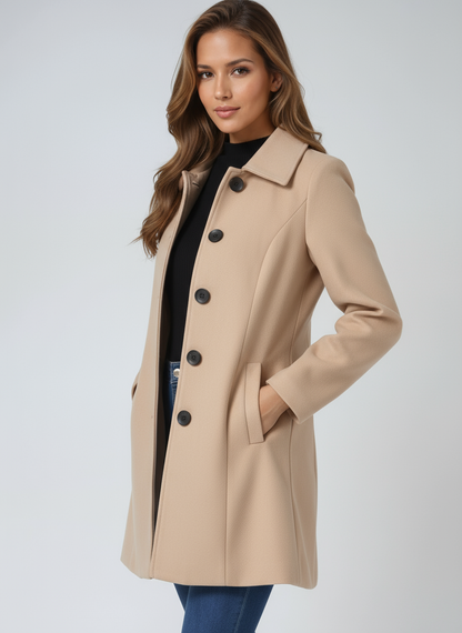 Women’s Single-Breasted Longline Coat