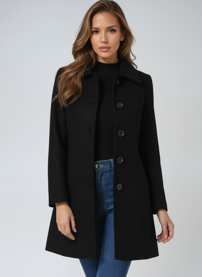 Women’s Single-Breasted Longline Coat