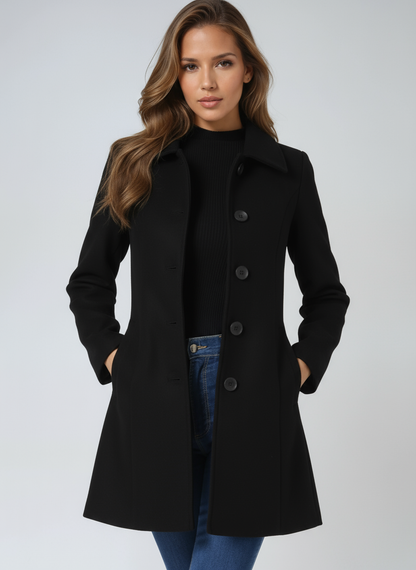 Women’s Single-Breasted Longline Coat