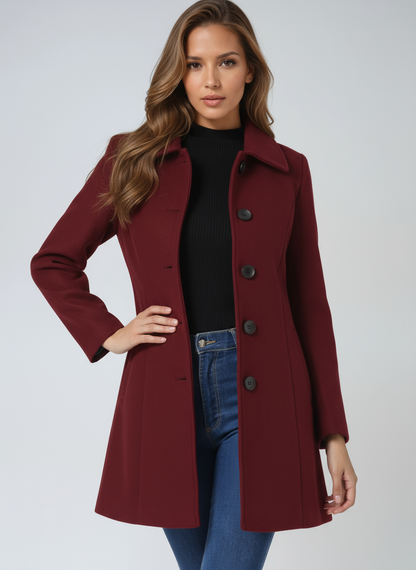 Women’s Single-Breasted Longline Coat