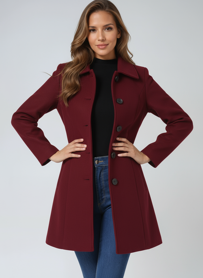 Women’s Single-Breasted Longline Coat