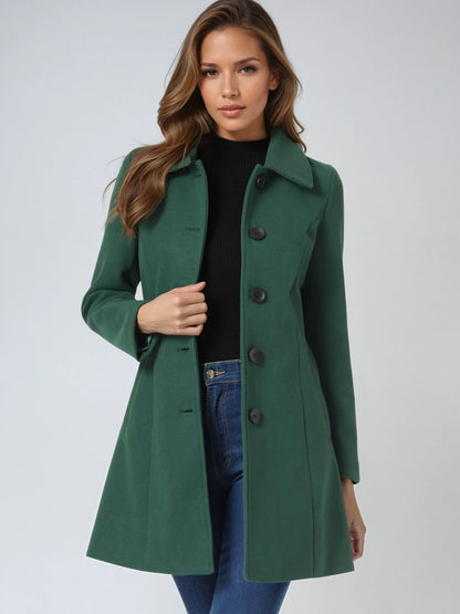 Women’s Single-Breasted Longline Coat