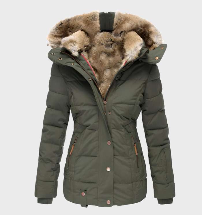 Women's Slim Fit Winter Jacket With Hood
